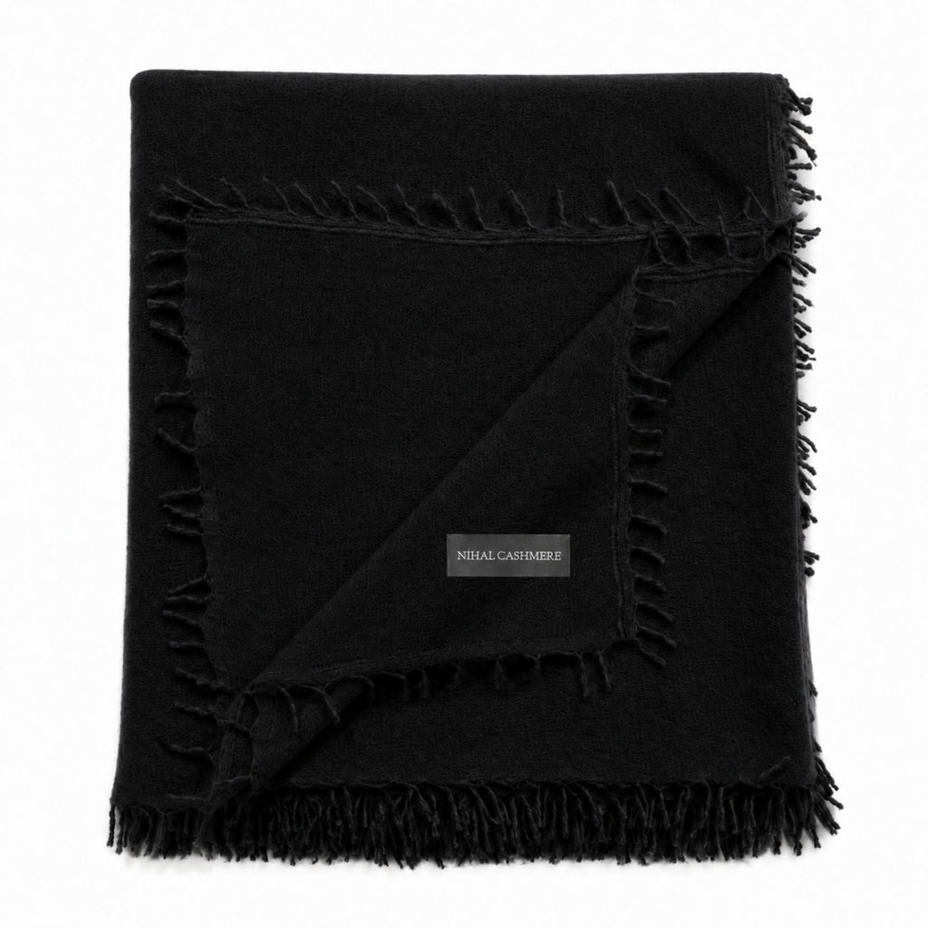 KASCHMIR SCHAL - BLACK