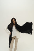 KASCHMIR SCHAL - BLACK