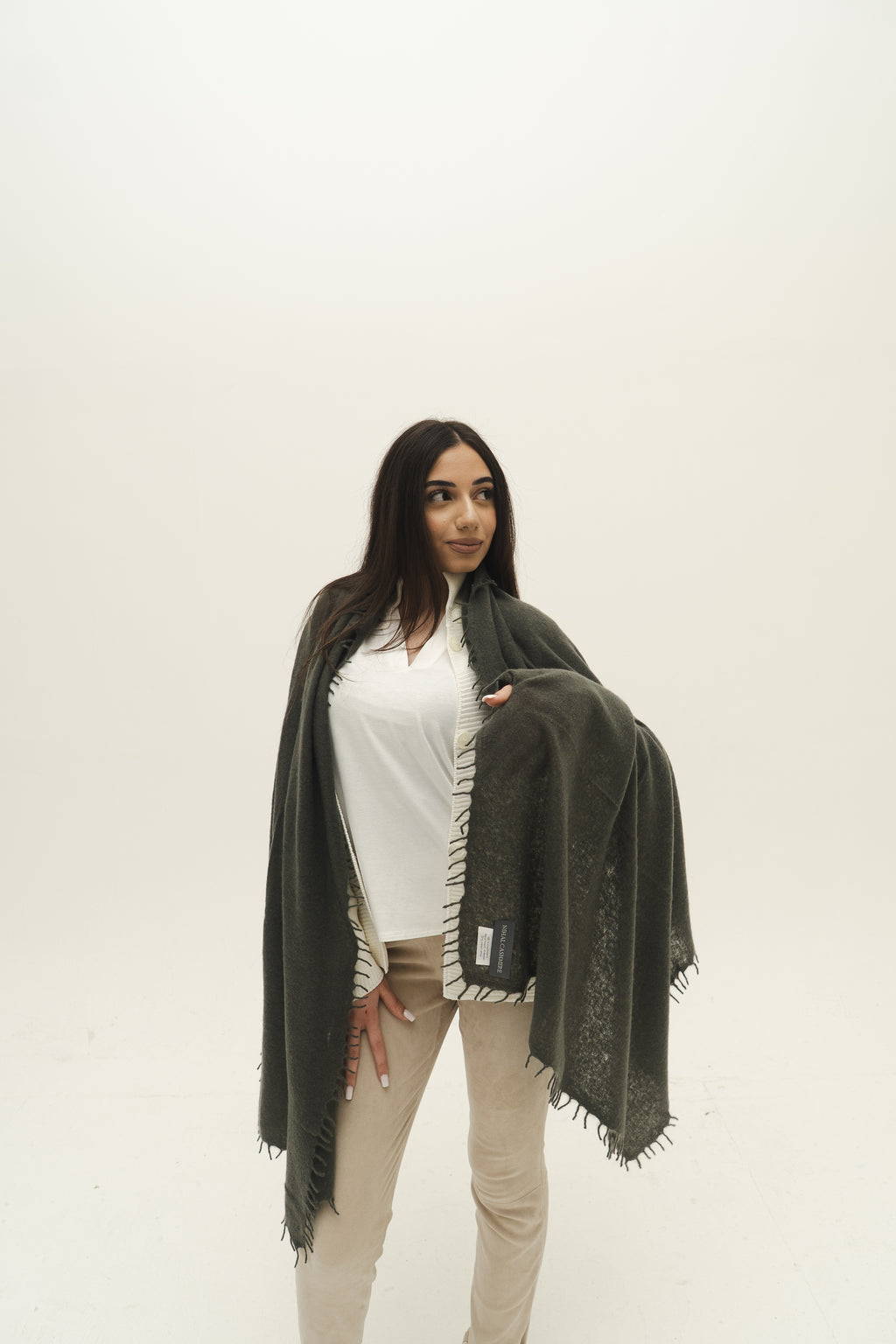 KASCHMIR SCHAL - MOOR