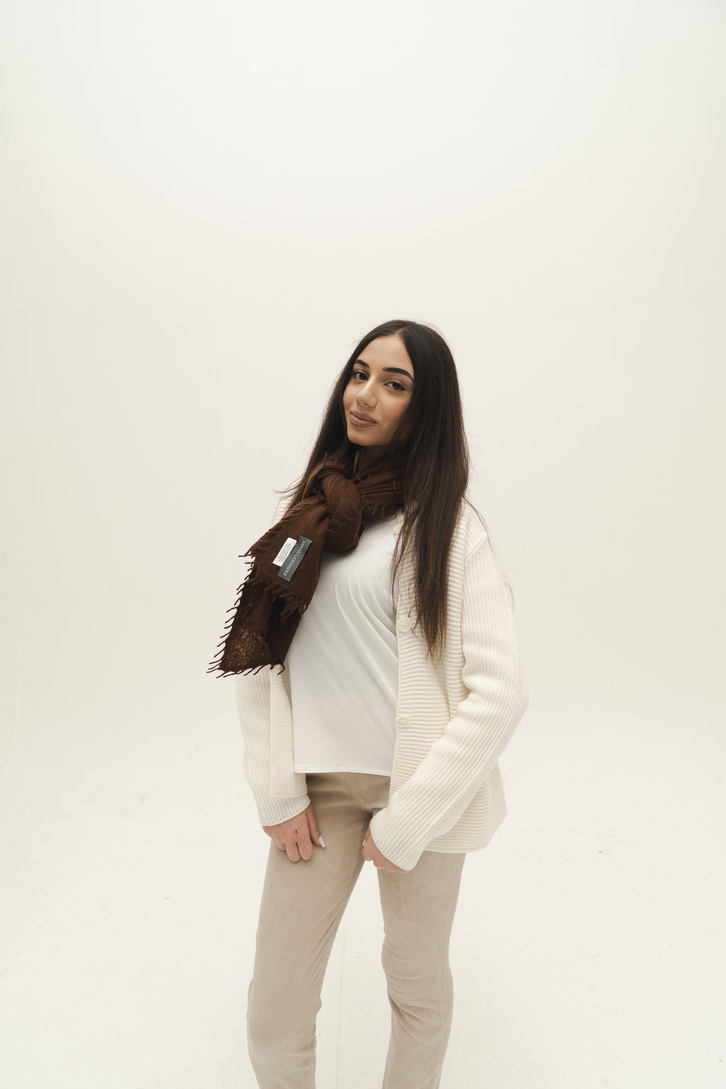 KASCHMIR SCHAL - UMBER