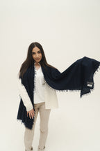 KASCHMIR SCHAL - MIDNIGHT NAVY