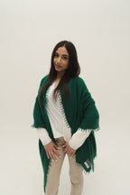 KASCHMIR SCHAL - MEDIUM GREEN