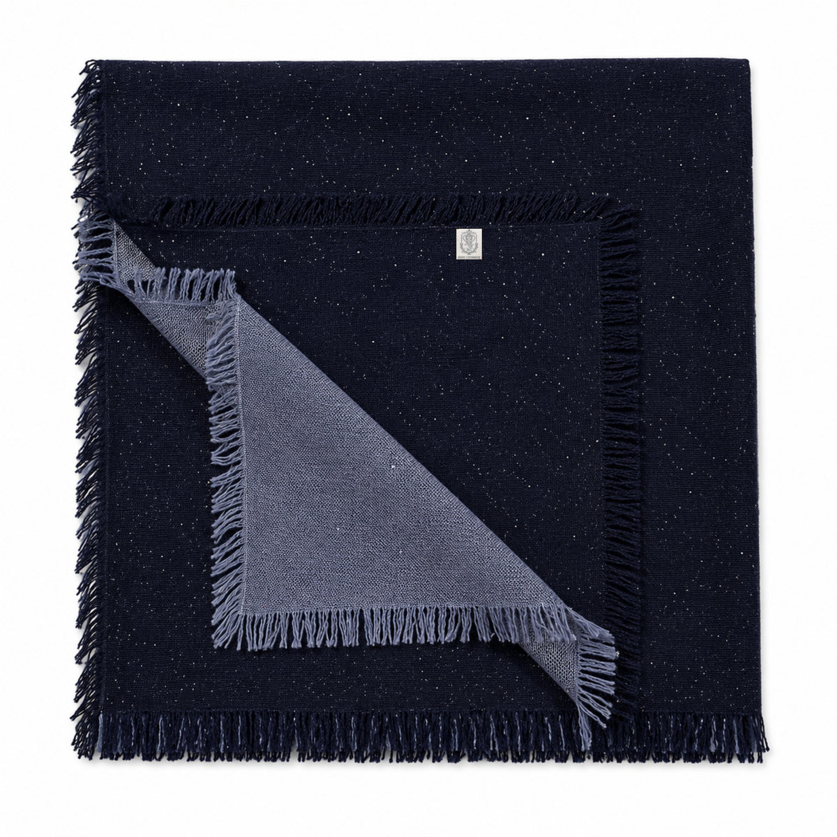 NIHAL CASHMERE Luxury Sparkle Schal aus 100 % Kaschmir - Midnight Navy