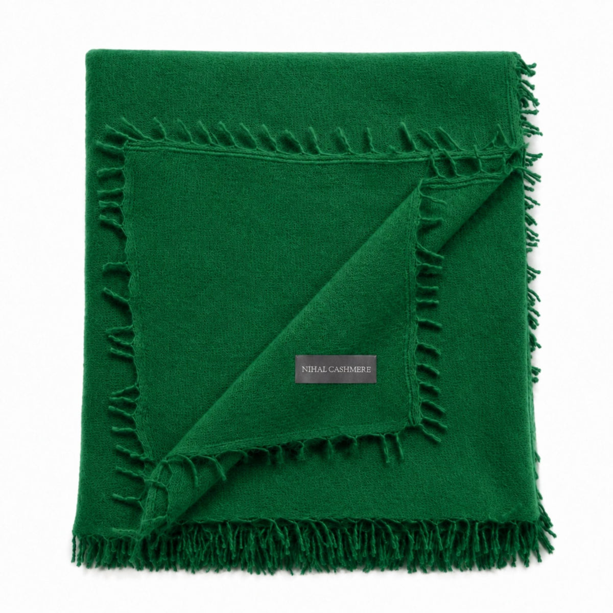 KASCHMIR SCHAL - MEDIUM GREEN